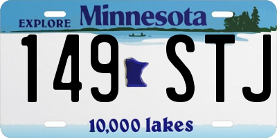 MN license plate 149STJ
