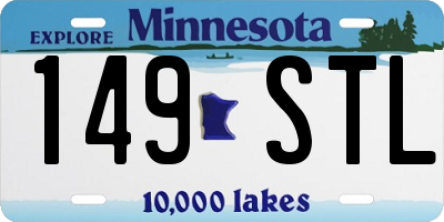 MN license plate 149STL