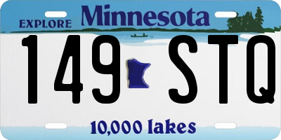 MN license plate 149STQ
