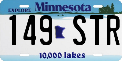 MN license plate 149STR