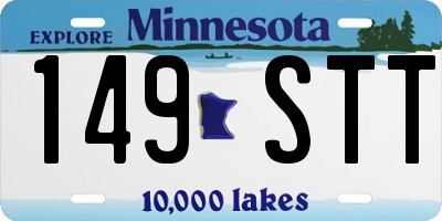 MN license plate 149STT