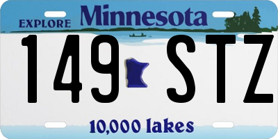MN license plate 149STZ