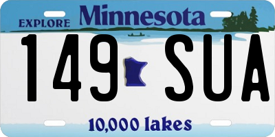 MN license plate 149SUA