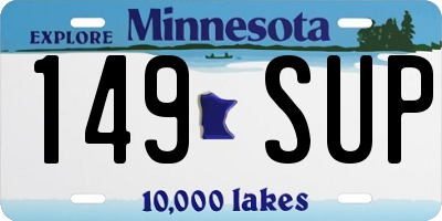 MN license plate 149SUP