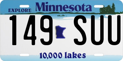 MN license plate 149SUU