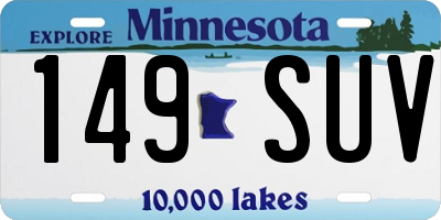 MN license plate 149SUV