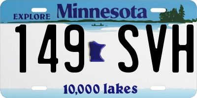 MN license plate 149SVH