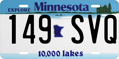MN license plate 149SVQ