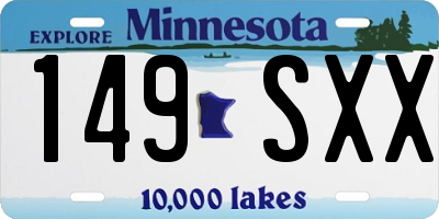 MN license plate 149SXX