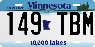 MN license plate 149TBM