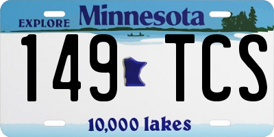 MN license plate 149TCS