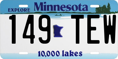 MN license plate 149TEW