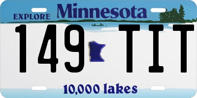 MN license plate 149TIT