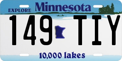 MN license plate 149TIY