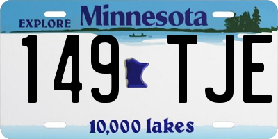MN license plate 149TJE