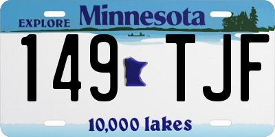 MN license plate 149TJF