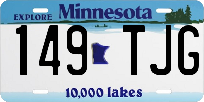 MN license plate 149TJG