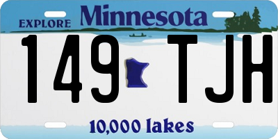 MN license plate 149TJH
