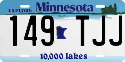 MN license plate 149TJJ