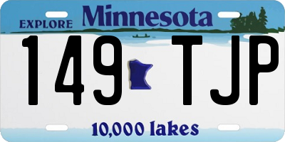 MN license plate 149TJP