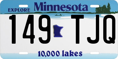 MN license plate 149TJQ