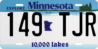MN license plate 149TJR