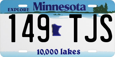 MN license plate 149TJS
