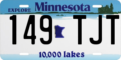 MN license plate 149TJT