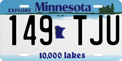 MN license plate 149TJU