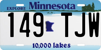 MN license plate 149TJW