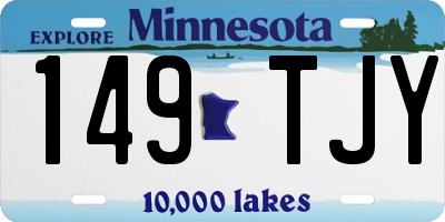 MN license plate 149TJY
