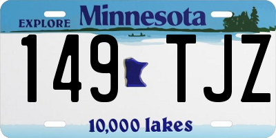 MN license plate 149TJZ