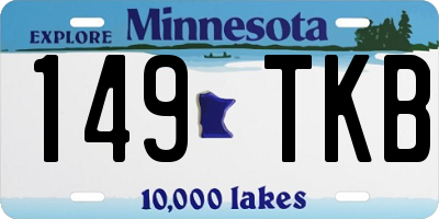 MN license plate 149TKB
