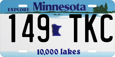 MN license plate 149TKC