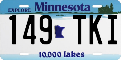 MN license plate 149TKI