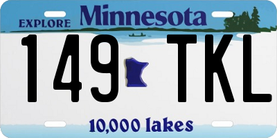MN license plate 149TKL