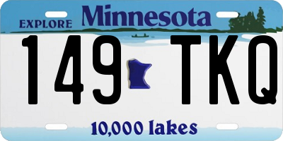 MN license plate 149TKQ