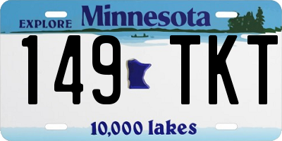 MN license plate 149TKT