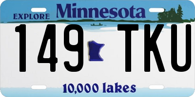 MN license plate 149TKU