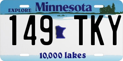 MN license plate 149TKY