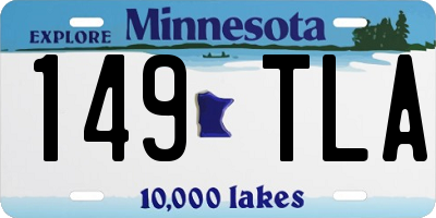 MN license plate 149TLA