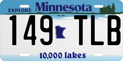 MN license plate 149TLB