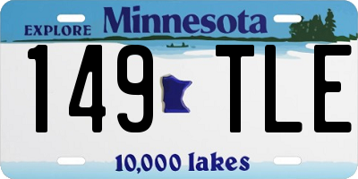 MN license plate 149TLE