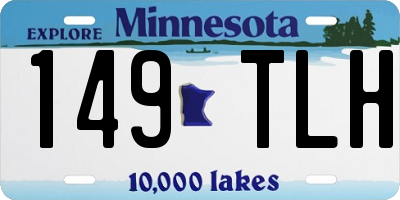 MN license plate 149TLH
