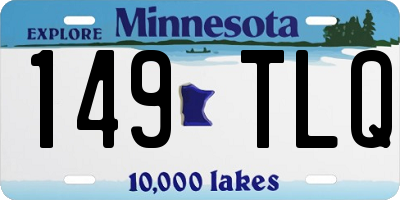 MN license plate 149TLQ