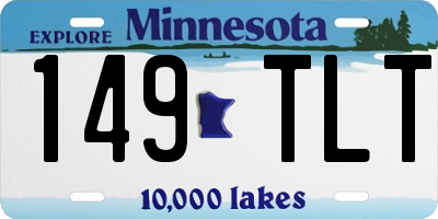 MN license plate 149TLT