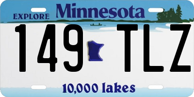 MN license plate 149TLZ