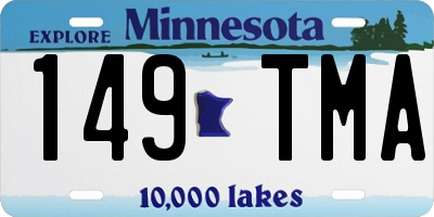 MN license plate 149TMA