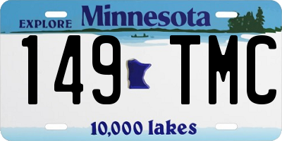MN license plate 149TMC