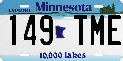 MN license plate 149TME